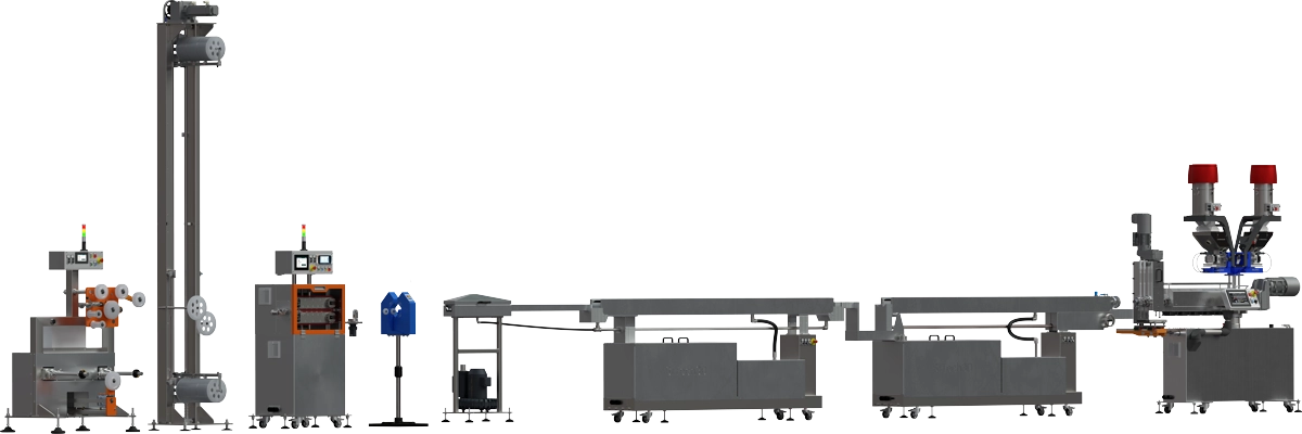 lienie do produkcjifilamentów do drukarek 3D, przystosowane do automatyzacji procesu..